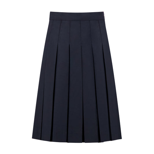 Kids - Box Pleat Skirt - Twill - BF Navy