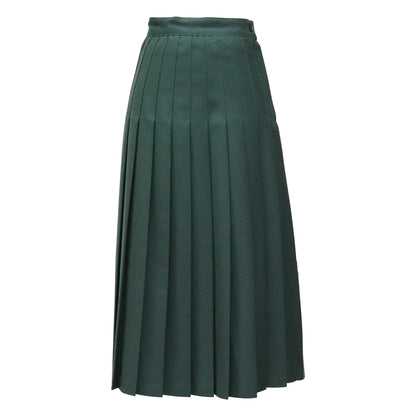 Green Knife Pleat Skirt - Juniors