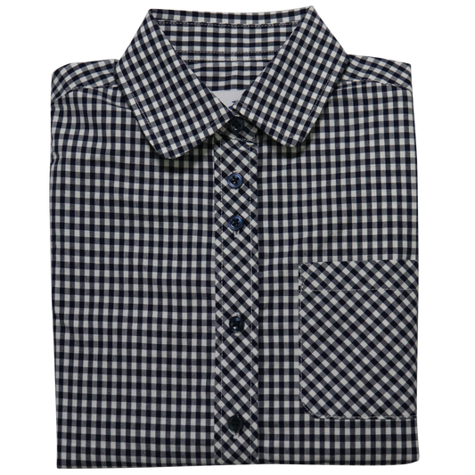 Navy Gingham Shirt - Bais Faiga