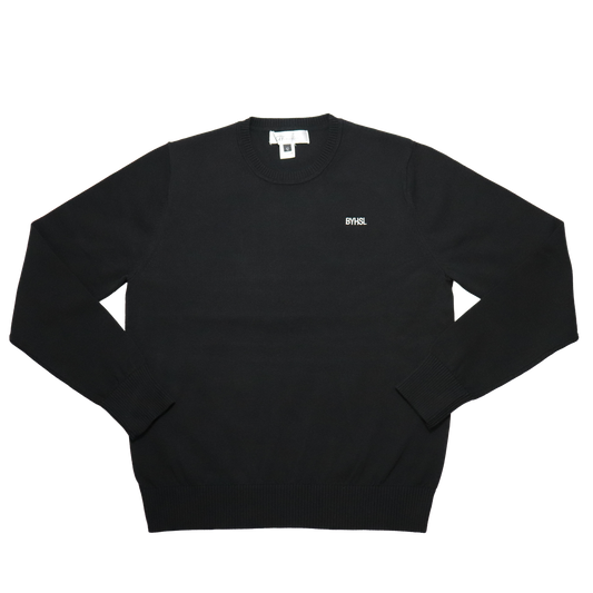 Crew Neck Sweater - Black - BYHSL