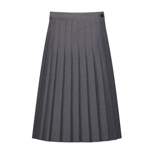 Juniors - Knife Pleat Skirt - Light Grey