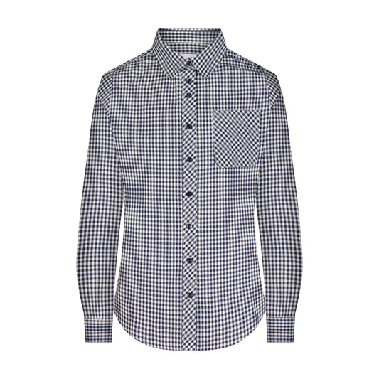 Navy Gingham Shirt - Bais Faiga