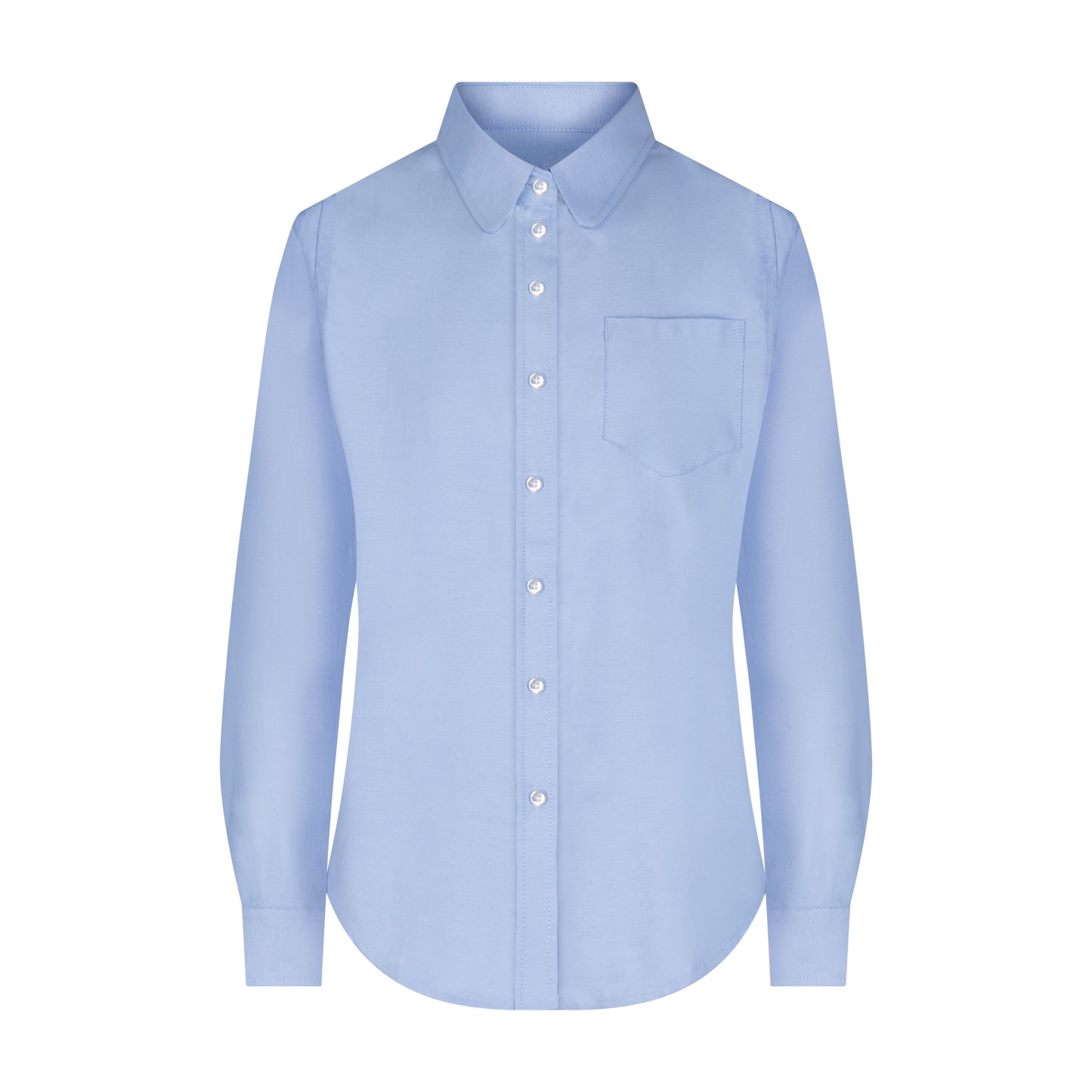 Shirt - Round Collar - Light Blue Oxford
