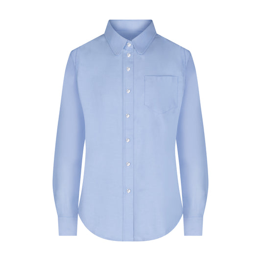 Shirt - Round Collar - Light Blue Oxford