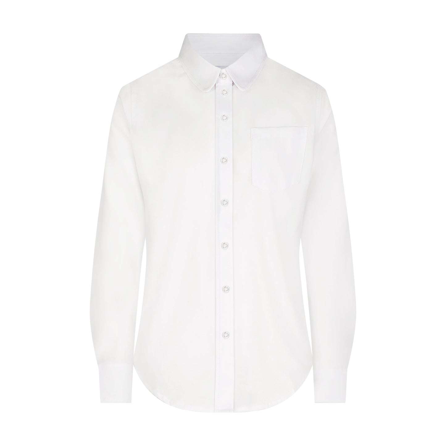 Shirt - Round Collar - White Oxford