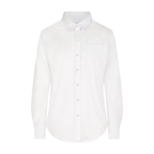 Shirt - Round Collar - White Oxford