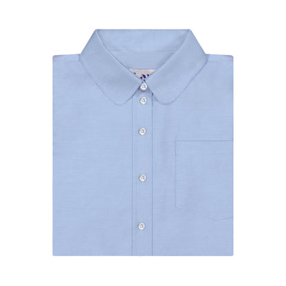 Shirt - Round Collar - Light Blue Oxford