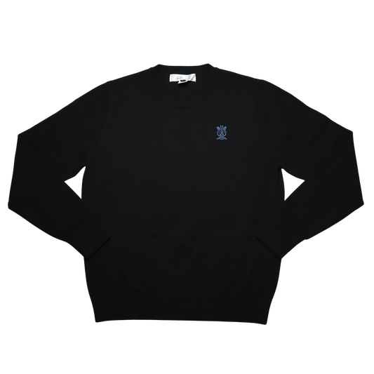 Crew Neck Sweater - Black - Shiras Devorah